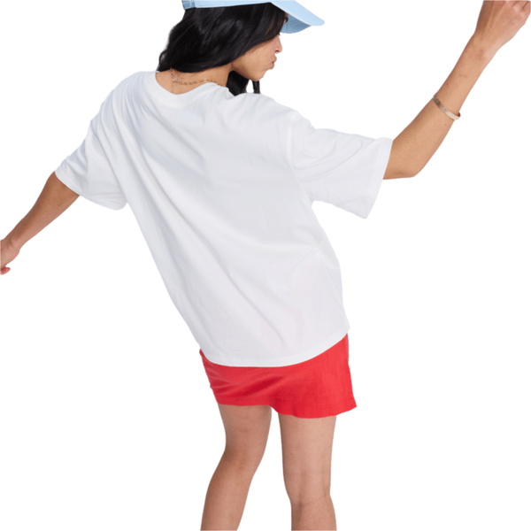 2026 Roxy Mujer Camiseta De Manga Corta Con Póster Hangloose ERJZT06090 - Coconut Milk